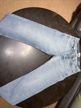 Frame Denim Washed Light Blue Straight Leg Jeans
